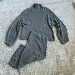 Express grey sweater and skirt set